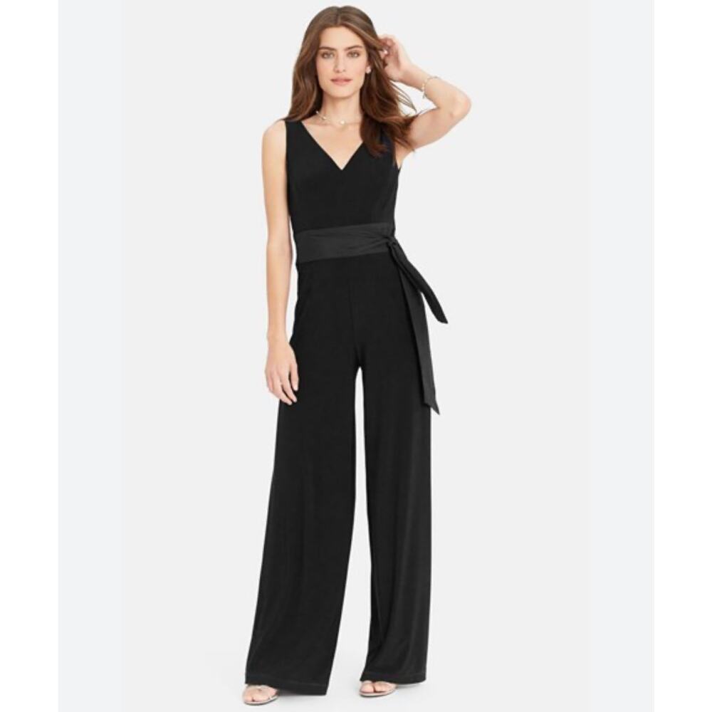Lauren Ralph Lauren Black Jumpsuit with Elegant Wide-Leg Design